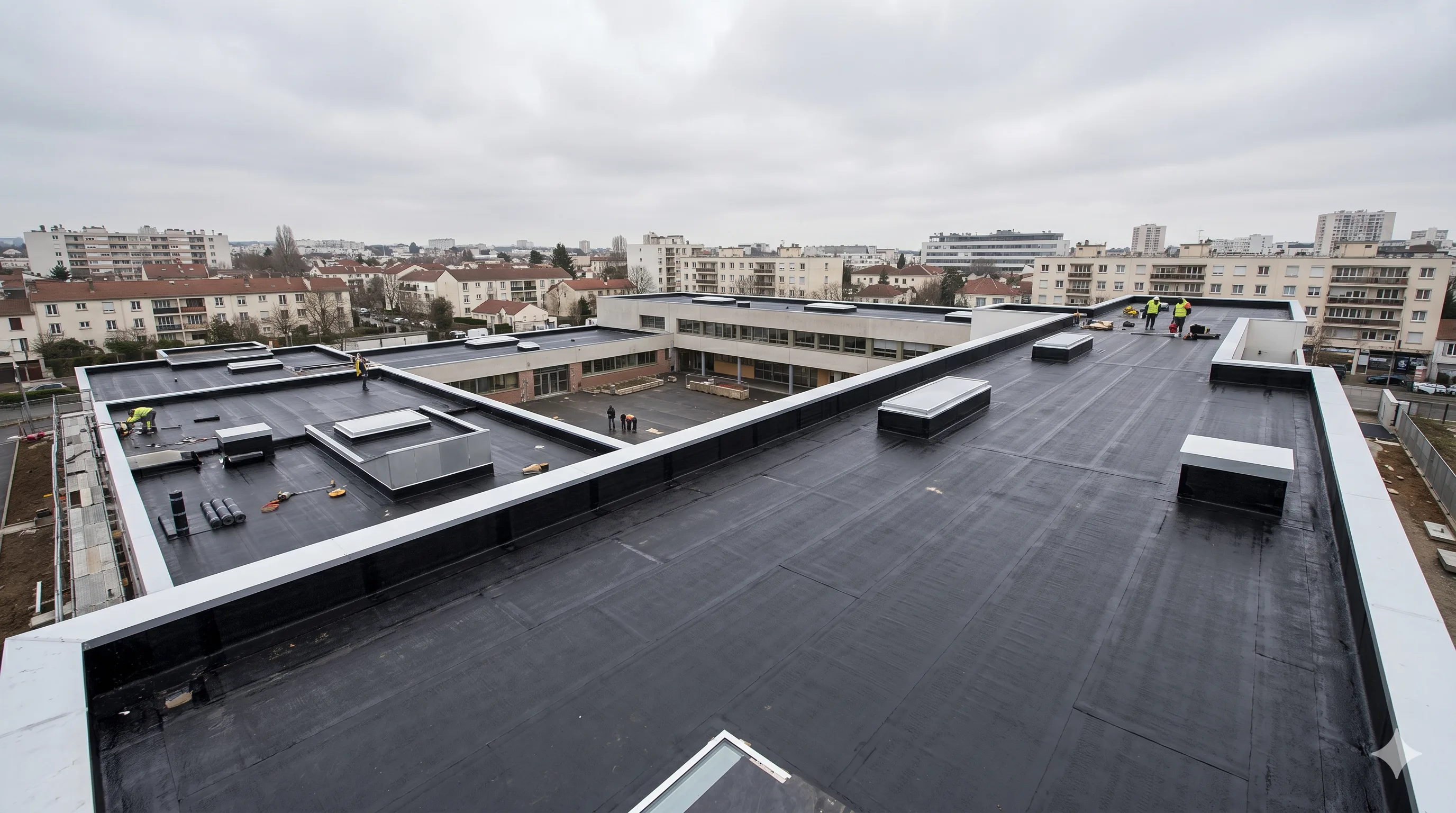 Chantier Étanchéité groupe scolaire — Saint-Denis — EGE IDF
